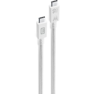 Testen Sie das 150 cm lange weiße USB-C-auf-USB-C-Kabel von Cellularline für eine superschnelle Daten-, Bild- und Videoübertragung! Kaufen Sie es jetzt!
