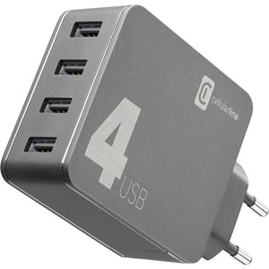 CHARGER 4USB 42W BLACK