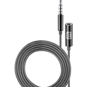 3.5MM AUDIO JACK WIRED EXTENSION BLACK