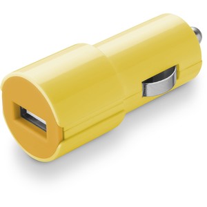 USB IN-CAR CHARGER 1A YELLOW