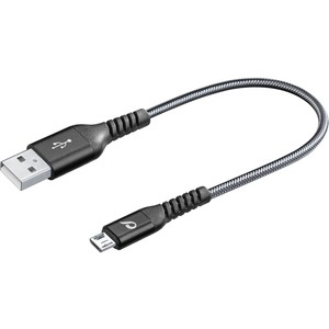 USB CABLE EXTREME MICROUSB 15CM BLACK