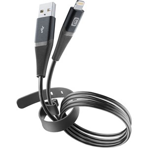 USB-A TO LIGHTNING CABLE 120CM BLACK