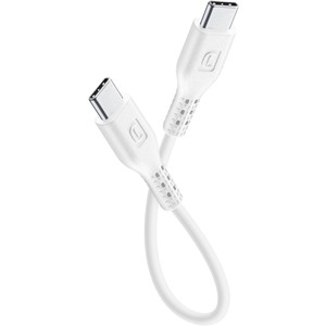 USB CABLE USB-C TO USB-C 15CM WHITE