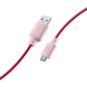 USB DATA CABLE MICROUSB PINK