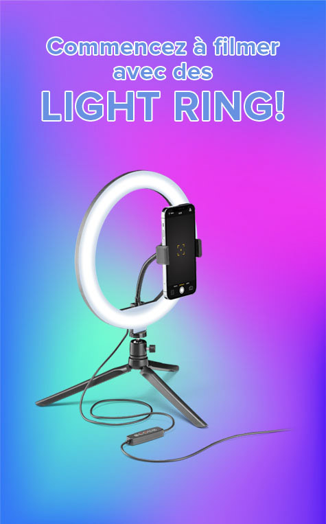 Trépied selfie avec Ring Light 10 pour iPhone et smartphone 4,7 à 6,5 -  Trépied & Monopode - Macway